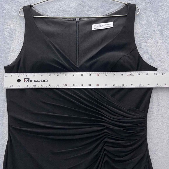 MAC DUGGAL IEENA Faux Wrap Thigh High Slit V-Neck Sleeveless Gown Size 12 0071 - Picture 8 of 11